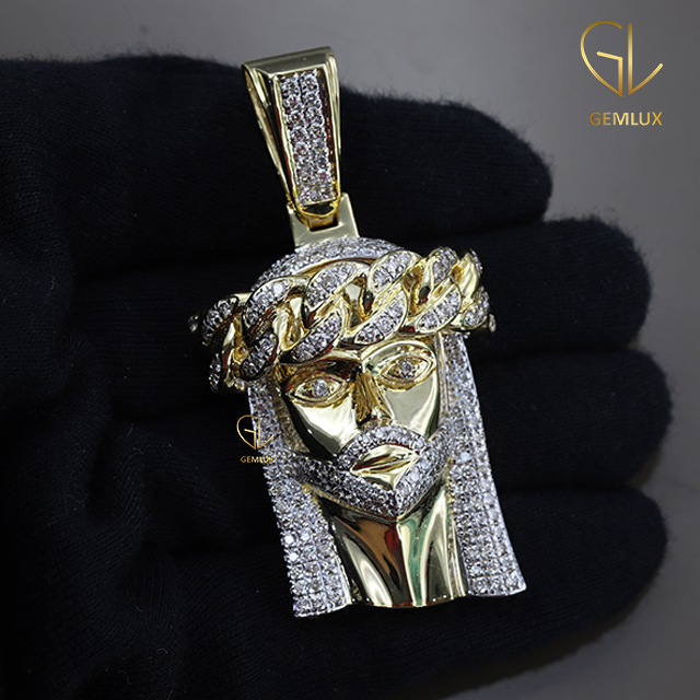 Crown Jesus Moissanite HipHop Diamond Pendant