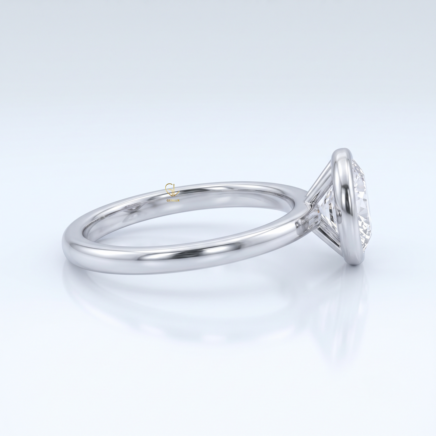 3 CT Round Hearts & Arrows Lab Grown Diamond Solitaire Ring in Gold