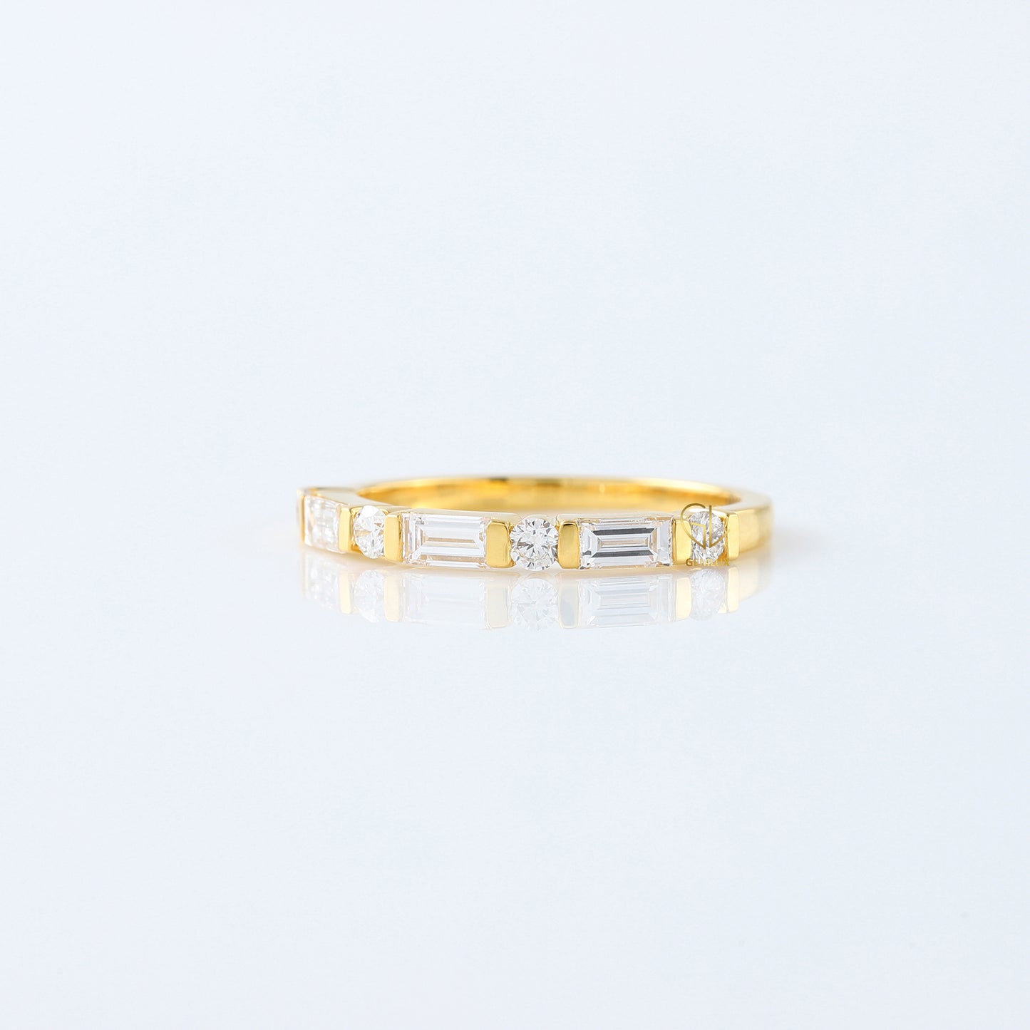 Baguette & Round Cut Lab Grown Diamond Seven Stone Band