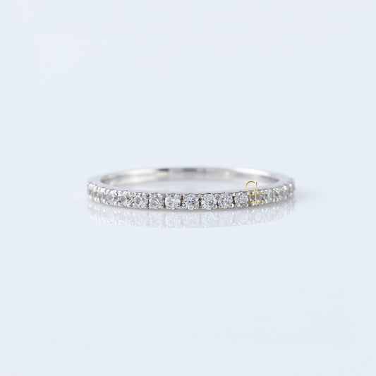 Delicate Round Cut Lab Grown Eternity Wedding Band