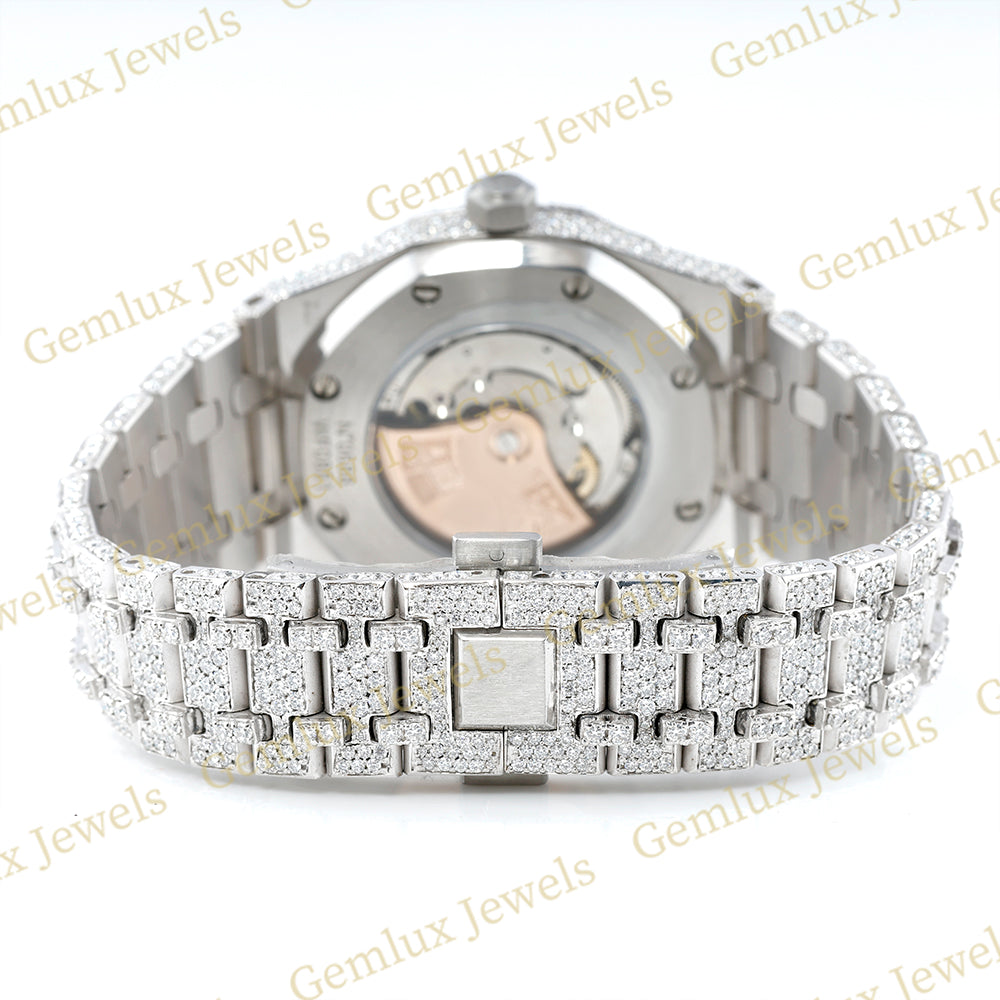 Full White Iced Out Pass Diamond Tester D VVS Moissanite Watch