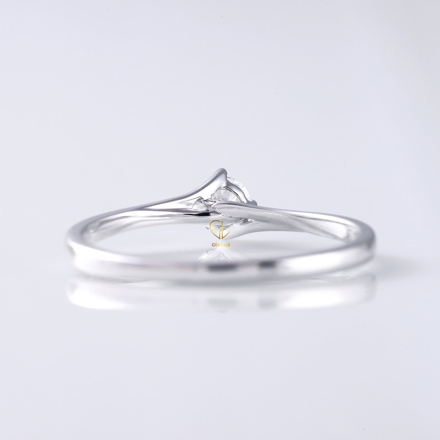 Round Diamond Solitaire Bypass Ring