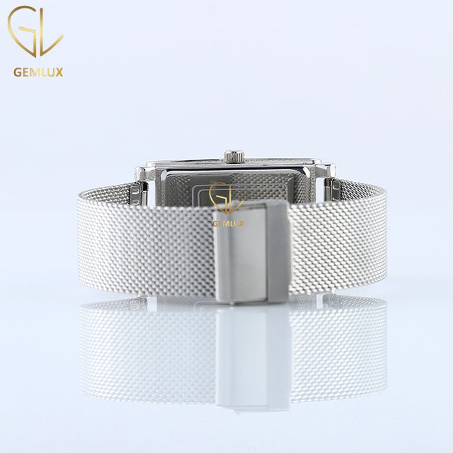 Moissanite Diamond Iced Out Rectangle Dial Quartz Watch