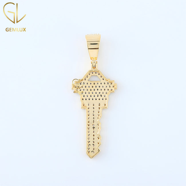 Bling Bling Moissanite Key Pendant For Men