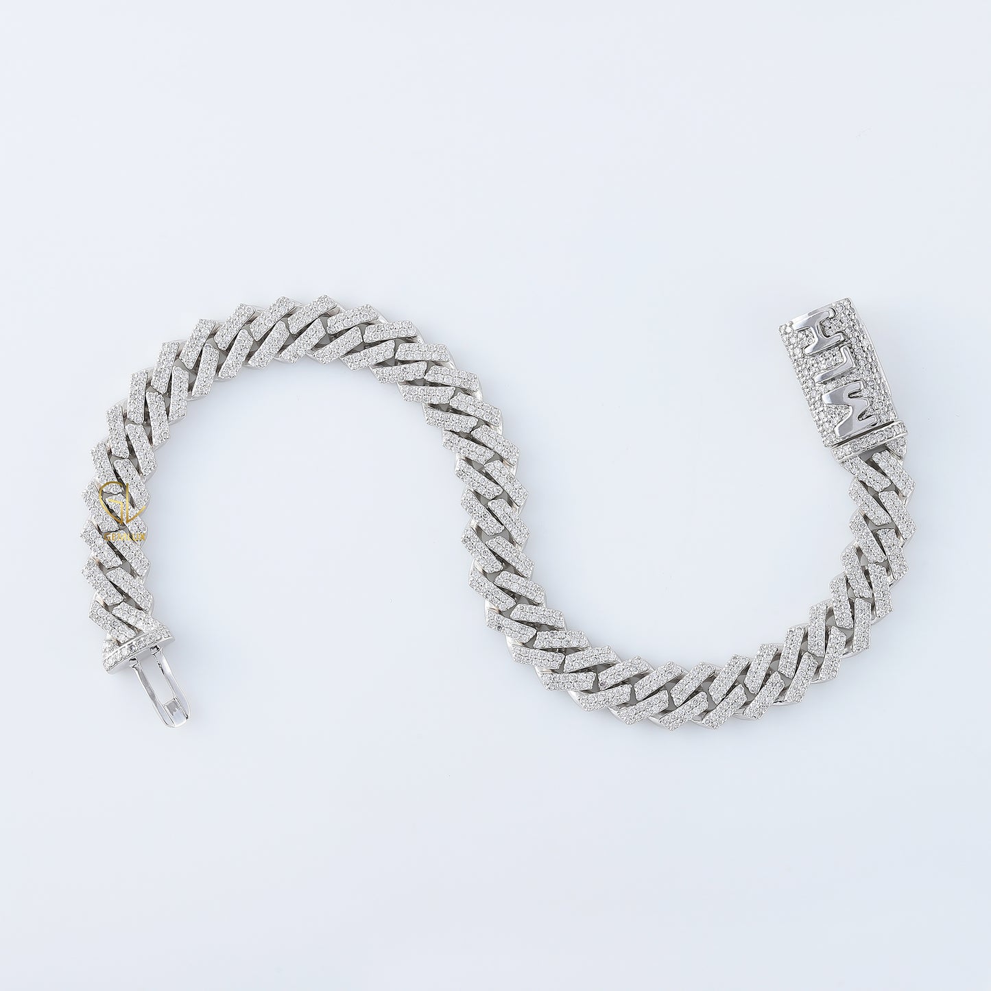 Iced Out Moissanite Cuban Link Chain HipHop Bracelet