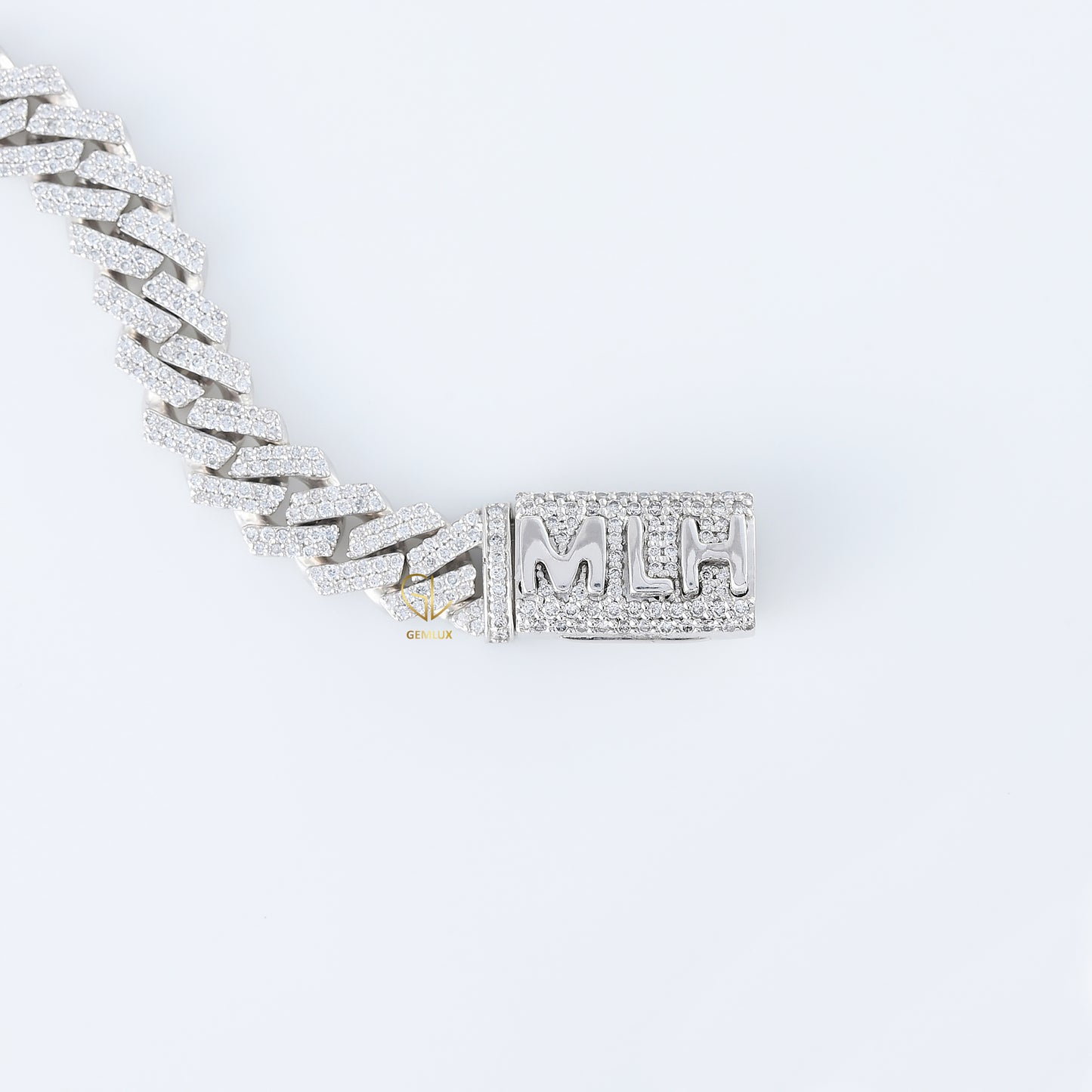 Lab Grown Diamond HipHop Iced Out Cuban Link Chain Bracelet