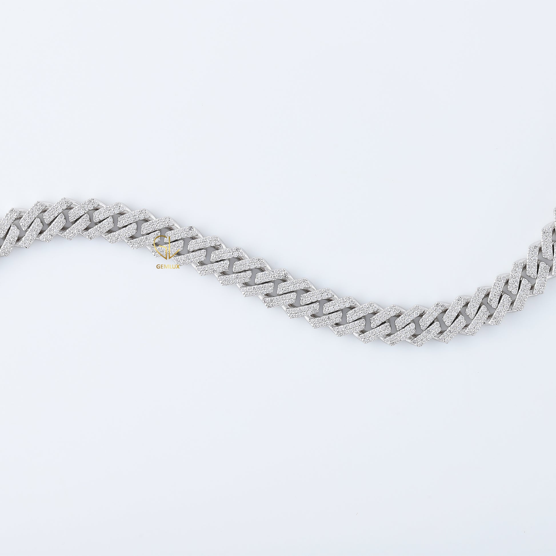 Bling Bling Moissanite Diamond Hip Hop Style Cuban Chain
