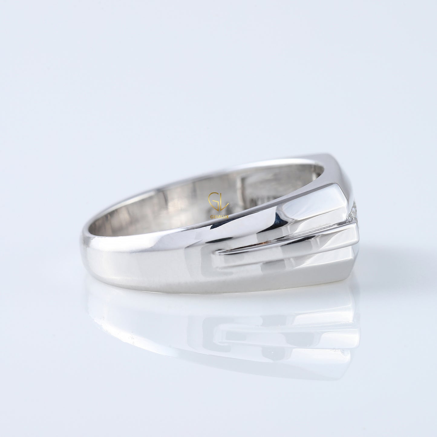 Five Stone Lab Grown Diamond Channel Set Men's Wedding Band