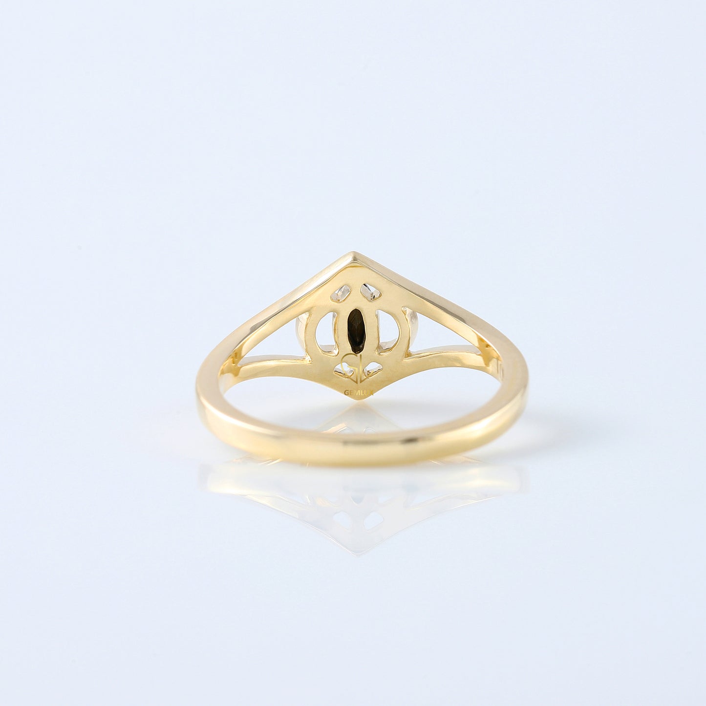 Black Marquise Cut Moissanite Diamond Engagement Ring