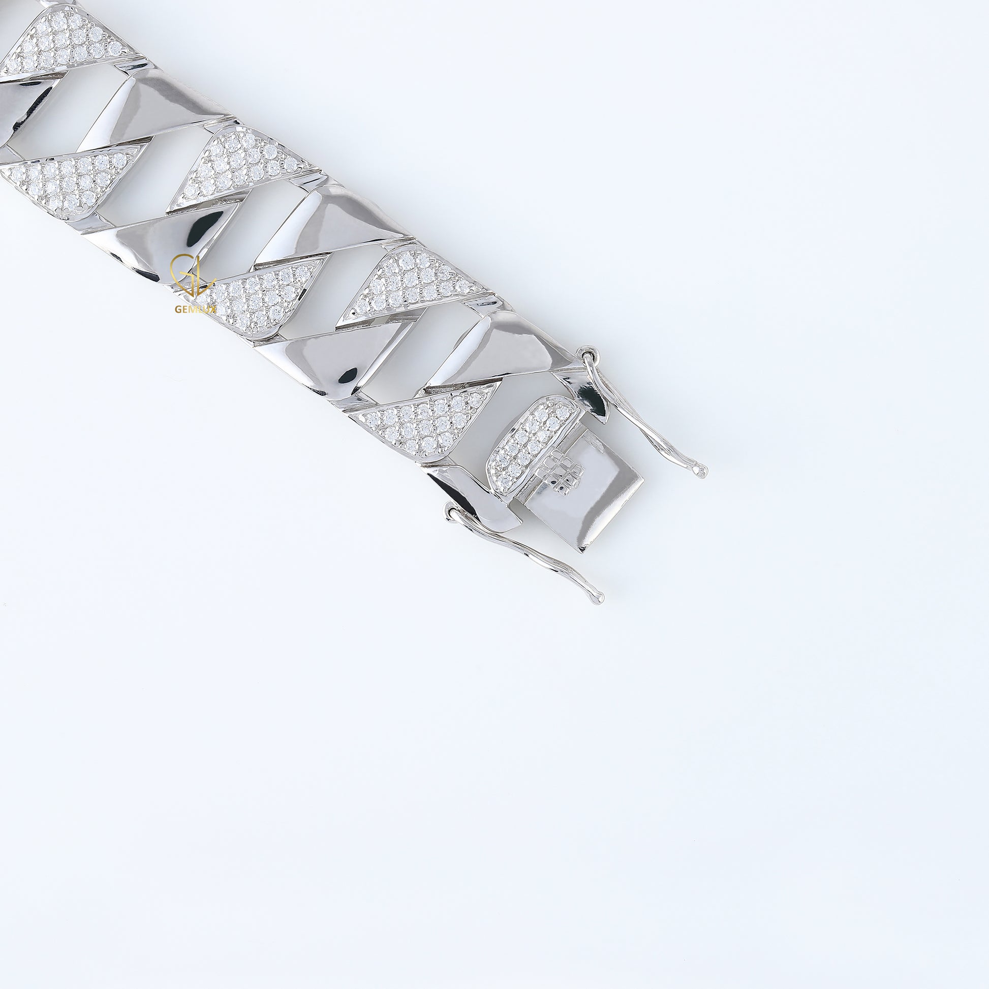 Bling Bling Lab Grown Diamond Cuban Hip Hop Bracelet For Men