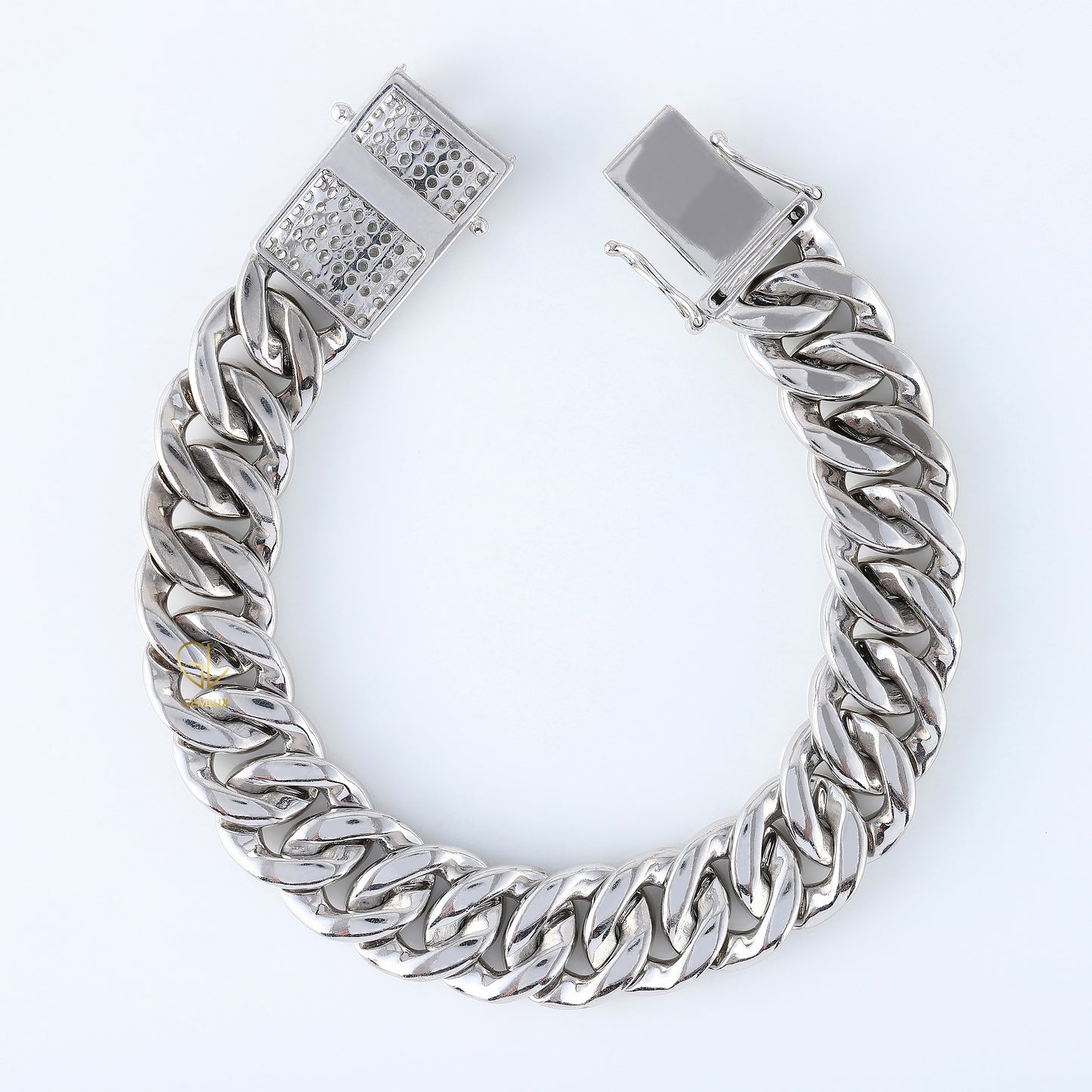 Hip Hop Iced Out Moissanite Cuban Link Bracelet