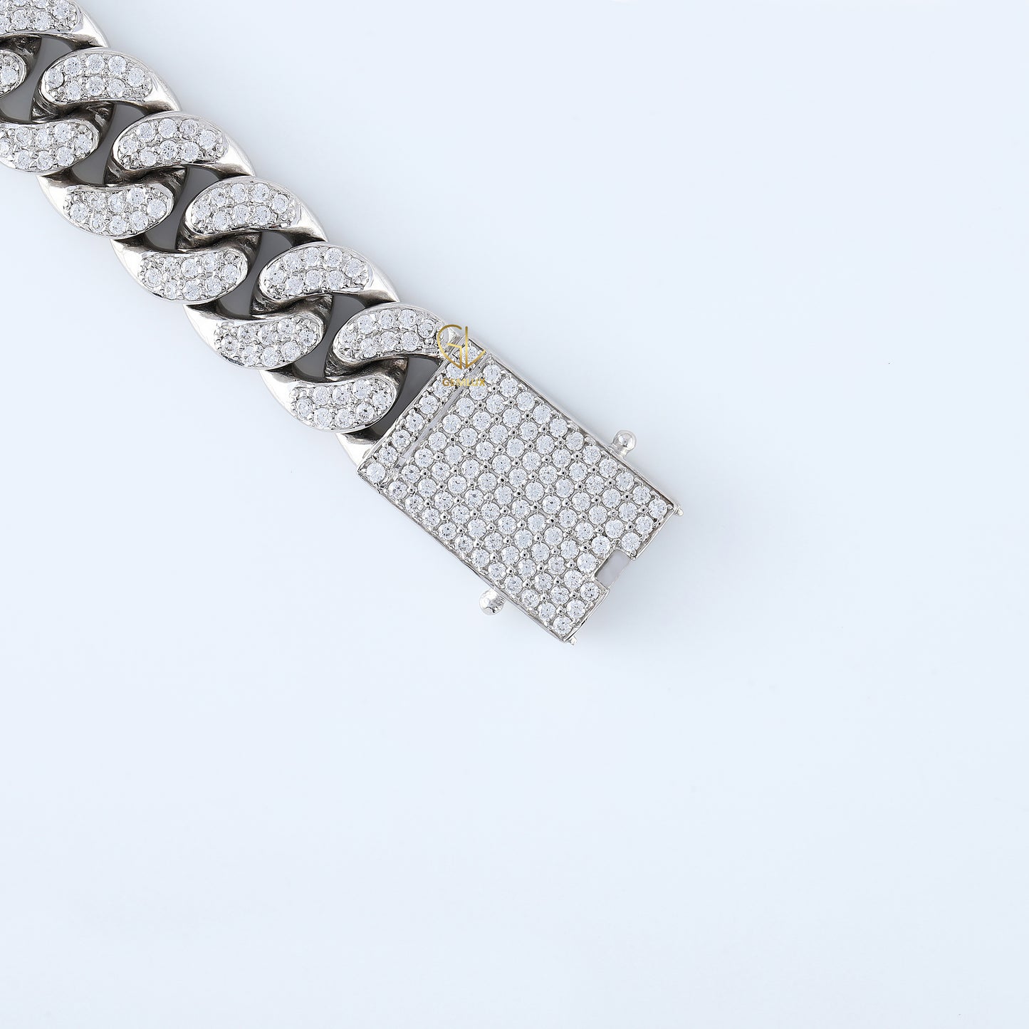 Hip Hop Iced Out Moissanite Cuban Link Bracelet