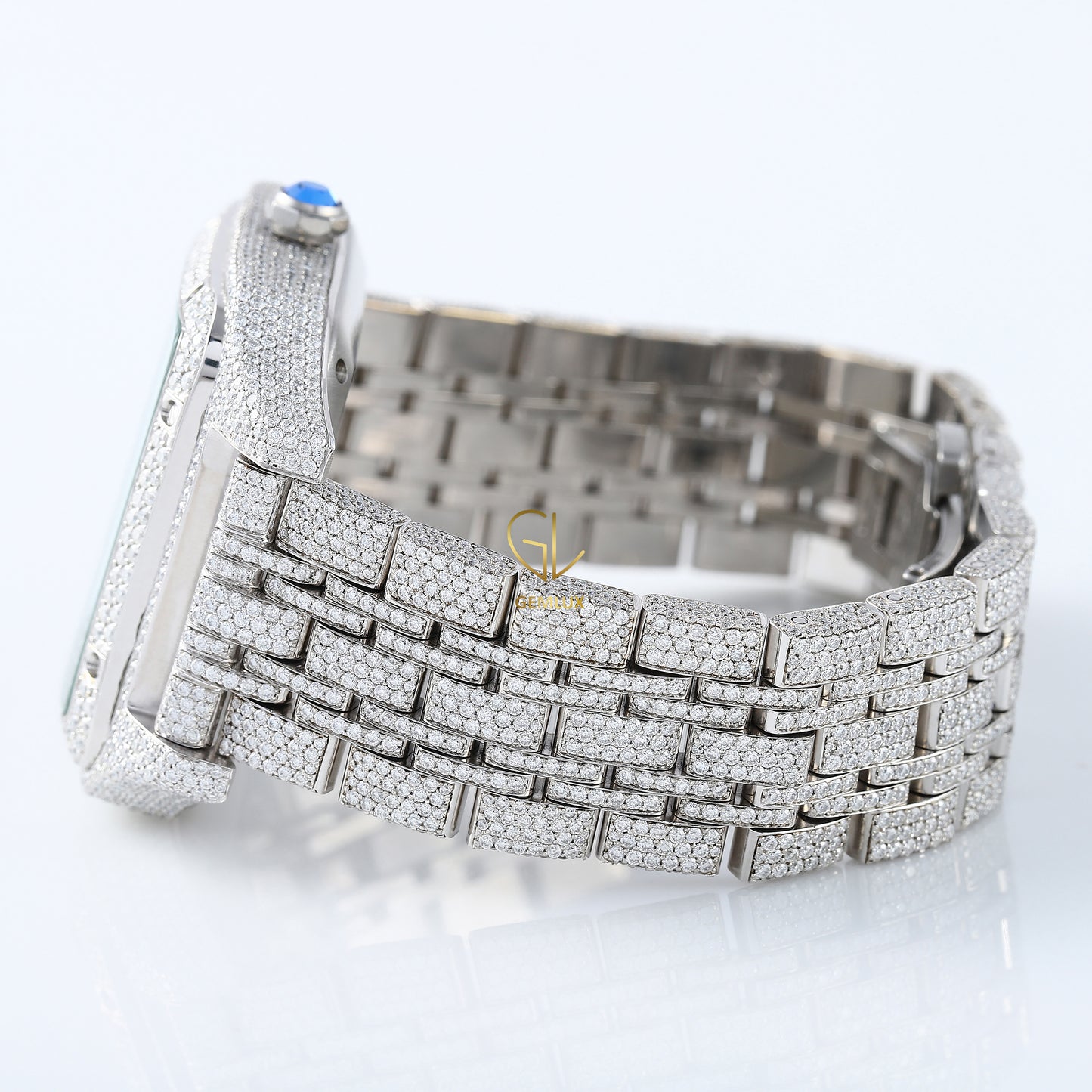 Pass Diamond Tester Iced Out Square Dial VVS Moissanite Watch