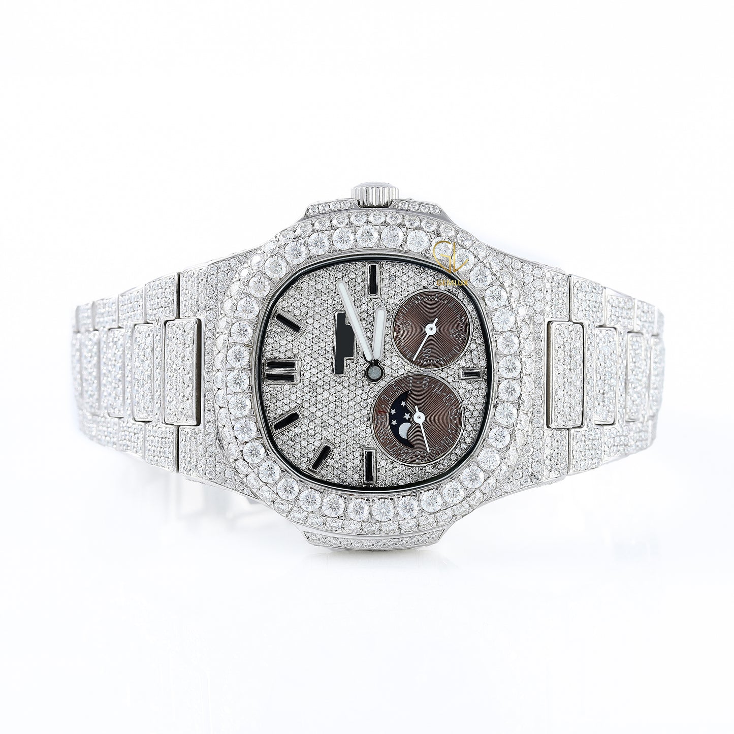 Chronograph Iced Out Moissanite Diamond Hip Hop Watch