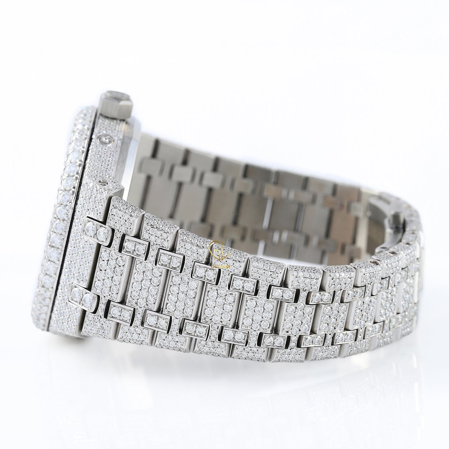 Chronograph Stainless Steel Iced Out VVS Moissanite Watch