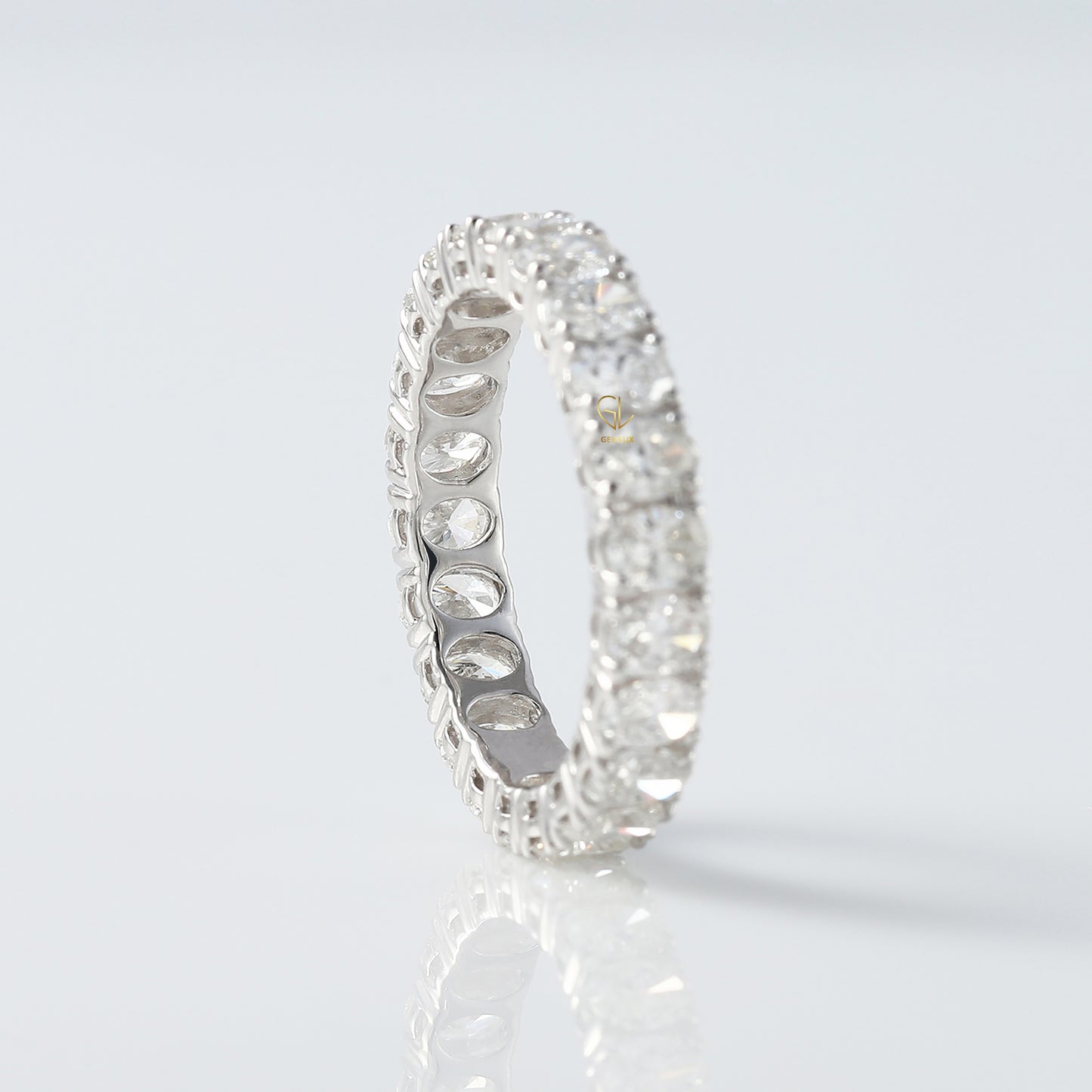 Oval Cut Lab Grown Eternity Wedding Band