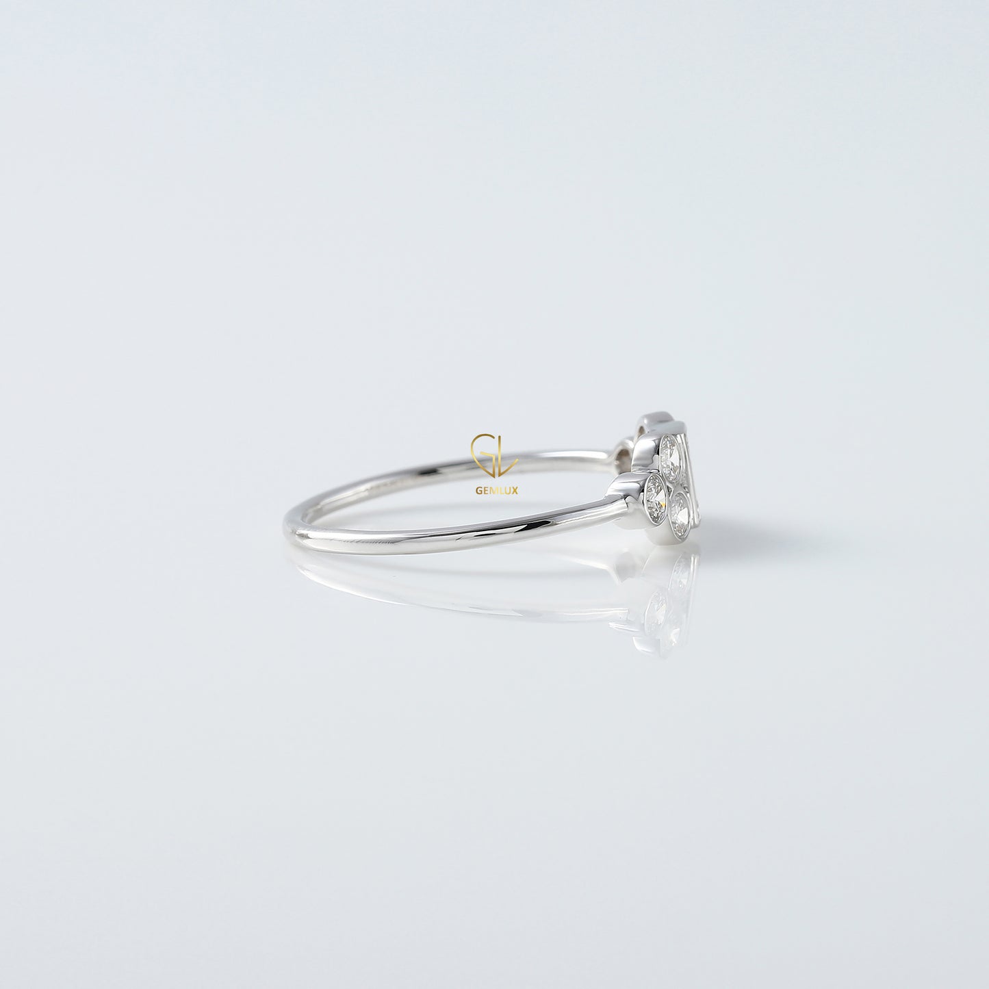 Seven Stone Emerald Cut Lab Grown Engagement Ring