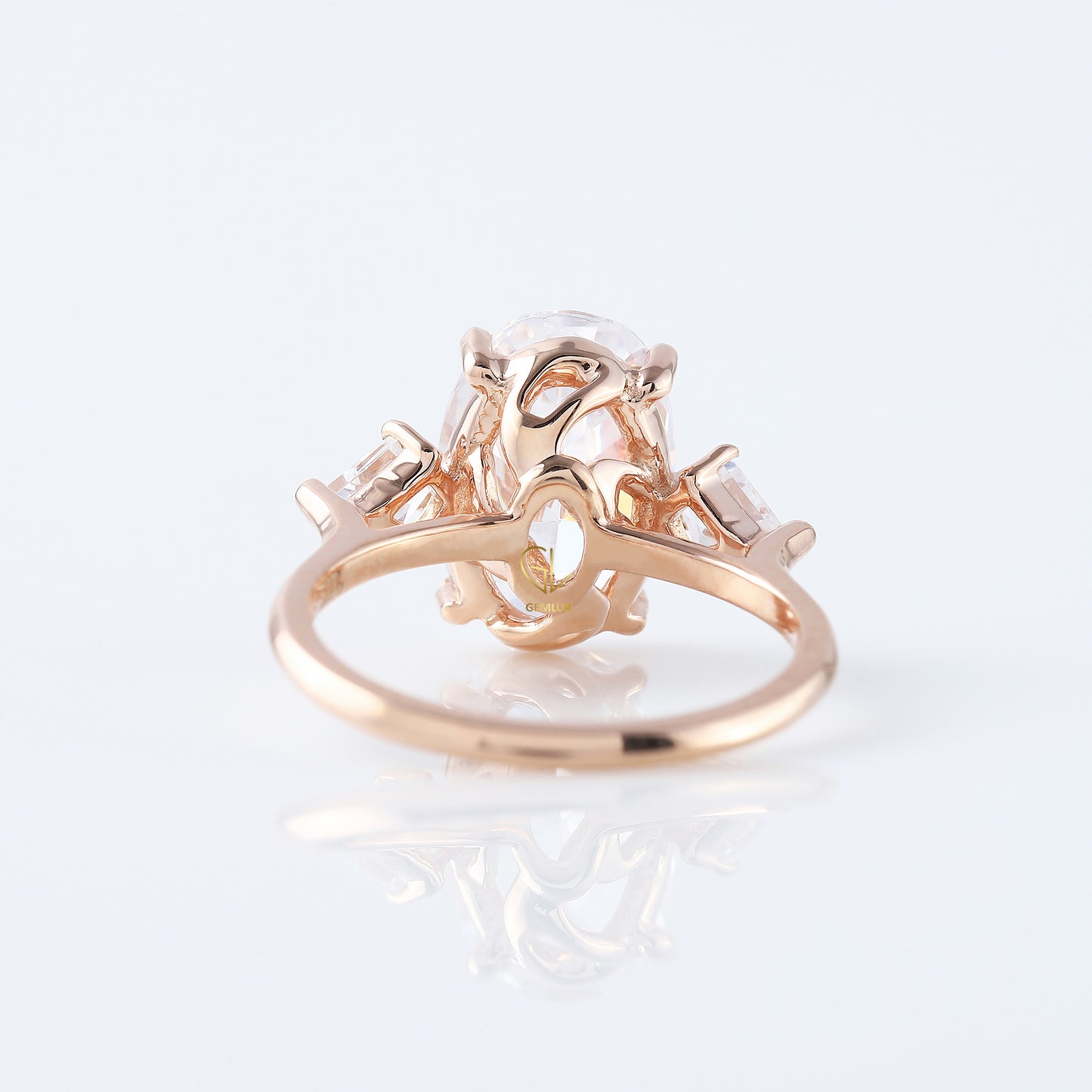 3 Carat Oval Cut Three Stone Engagement Ring