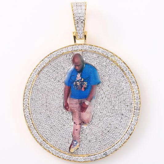 Iced Out Moissanite Photo Memory Hip Hop Pendant