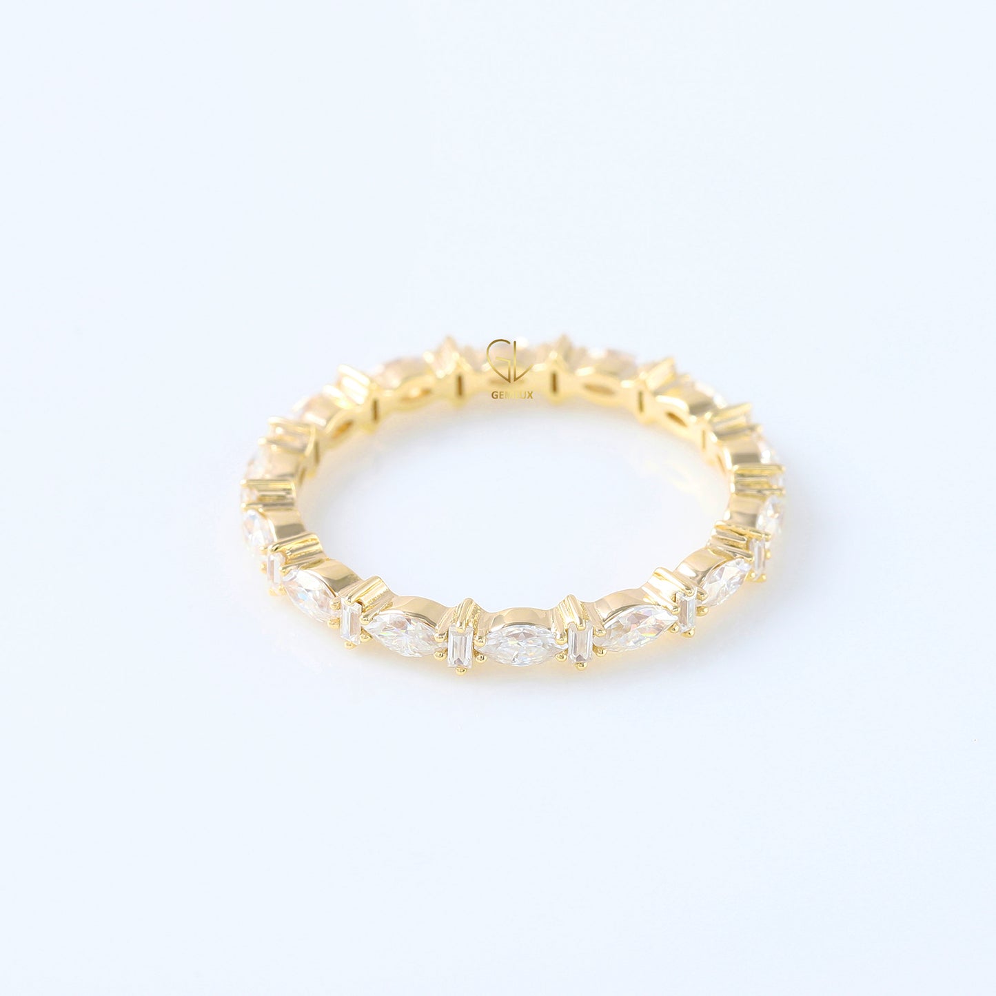 Marquise & Baguette Cut Lab Grown Alternative Eternity Band