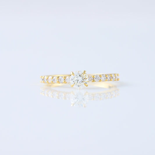 Round Cut Lab Grown Diamond Accent Ring