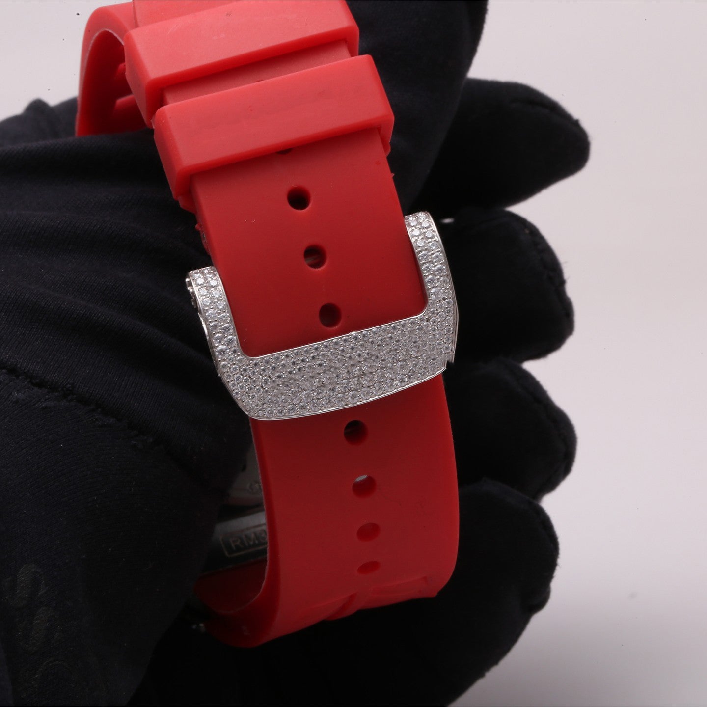 Bling Bling VVS Moissanite Red Strap Branded Watch