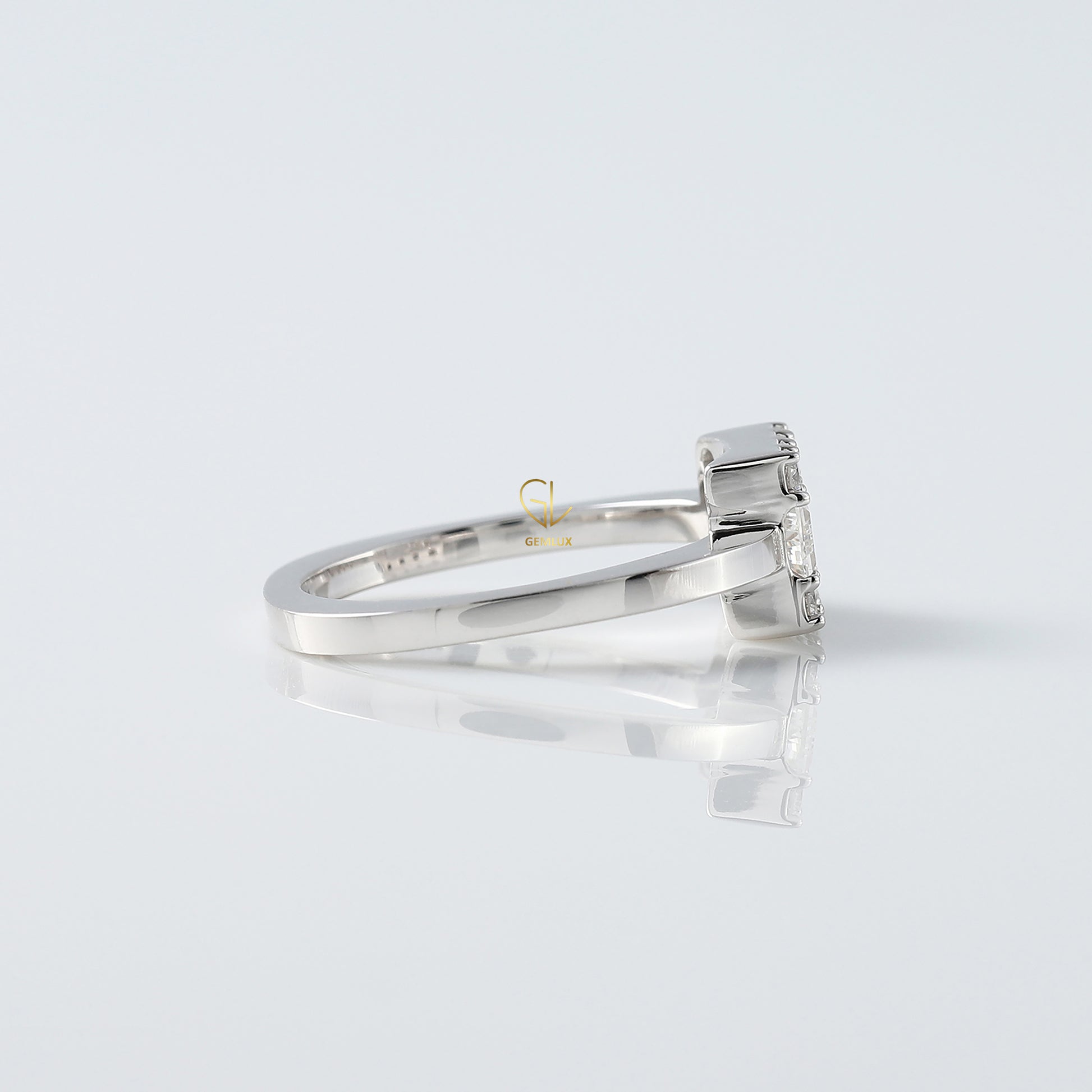 Baguette Cut Moissanite Solitaire Engagement Rings diamond solitaire ring promise rings gold engagement rings