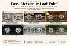 Real Talk: Does Moissanite Look Fake? We Tested It in 6 Different Lighting Conditions