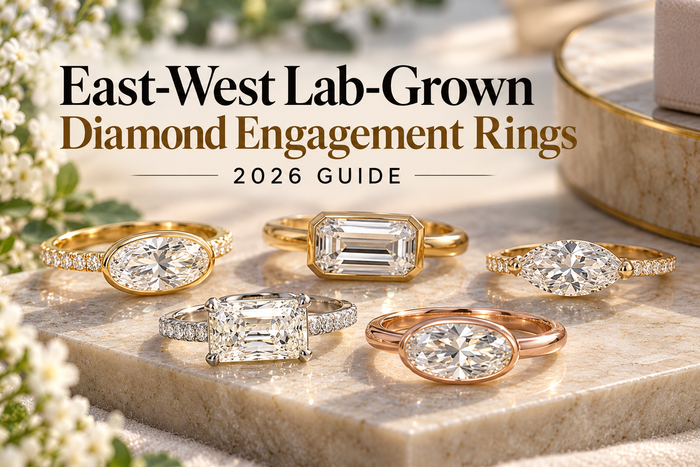 East-West Lab-Grown Diamond Engagement Rings | 2026 Guide