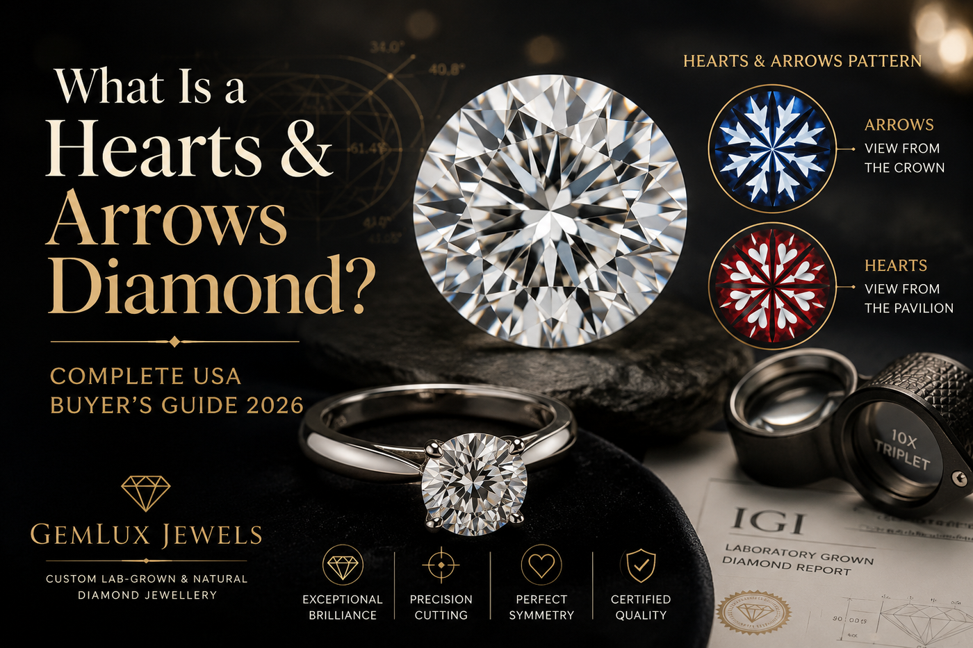 What Is a Hearts and Arrows Diamond? Complete USA Buyer’s Guide