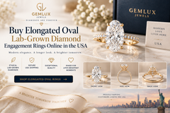 Buy Elongated Oval Lab-Grown Diamond Engagement Rings Online in the USA