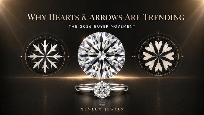 Why Hearts & Arrows Diamond Rings Are Trending in 2026 | Gemlux Jewels