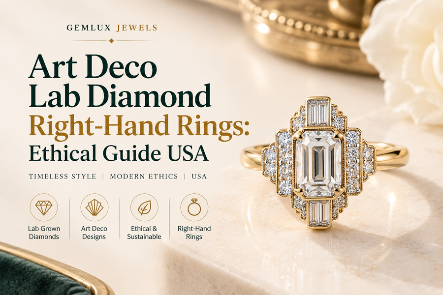 Art Deco Lab Diamond Right-Hand Rings: Ethical Guide USA