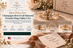 Best Price for Champagne Brown Lab-Grown Diamond Promise Rings USA