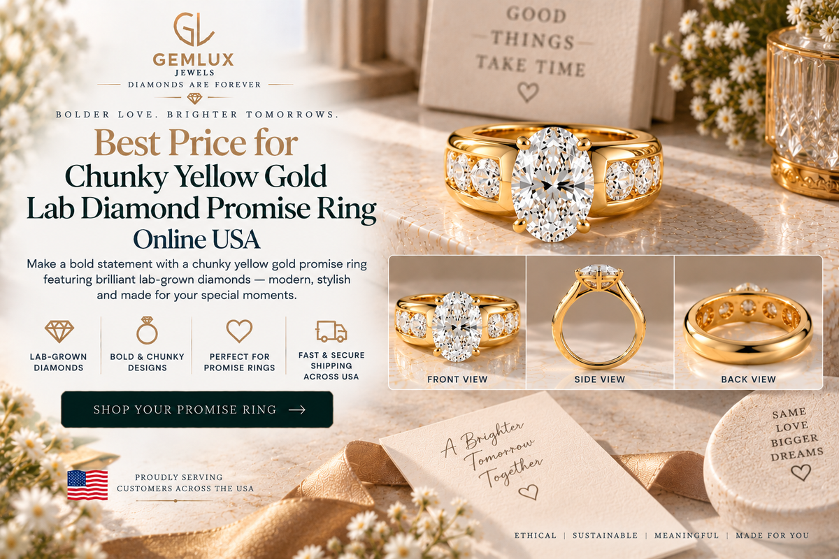 Best Price Chunky Yellow Gold Promise Rings USA