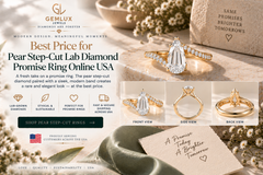 Best Price for a Pear Step-Cut Lab-Grown Diamond Promise Ring USA