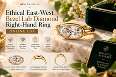 Ethical East-West Bezel Lab Diamond Right-Hand Ring