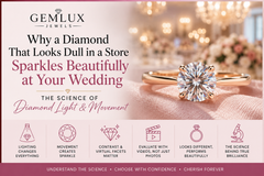 Why Your Diamond Looks Dull in a Store But Sparkles at Your Wedding | Gemlux Jewels