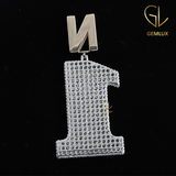 Iced Out Custom Number With Letter HipHop Pendant