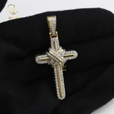 Bling Bling Moissanite Diamond Cross Pendant