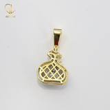 Iced Out Bling Bling Money Bag Dollar Sign Hiphop Pendant