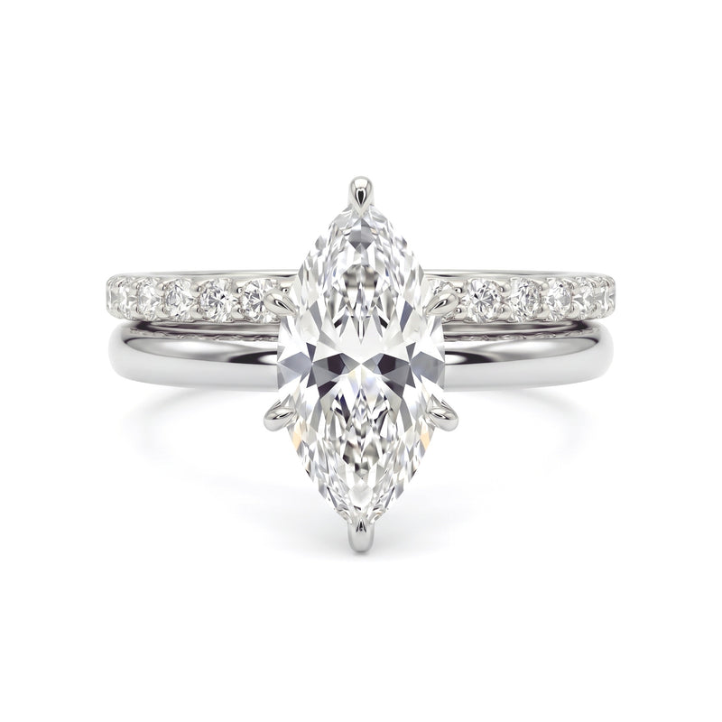 1.5ct Marquise Lab Grown Diamond Engagement Ring Set