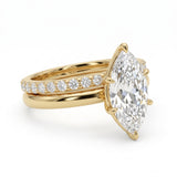 1.5ct Marquise Lab Grown Diamond Engagement Ring Set