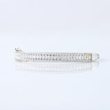 14k Gold Marquise and Round Cut Moissanite Bangle Bracelet