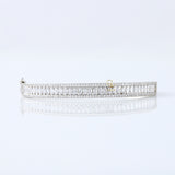14k Gold Marquise and Round Cut Moissanite Bangle Bracelet