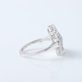 1890s Vintage Filigree Design Round Lab Grown Antique Ring