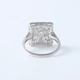 1890s Vintage Filigree Design Round Lab Grown Antique Ring