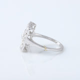 1890s Vintage Filigree Design Round Lab Grown Antique Ring