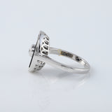 1920s Vintage Art Deco Lab Grown and Black Onyx Cocktail Ring