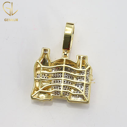 Bottles And Gold Cup Combo HipHop Pendant Necklace